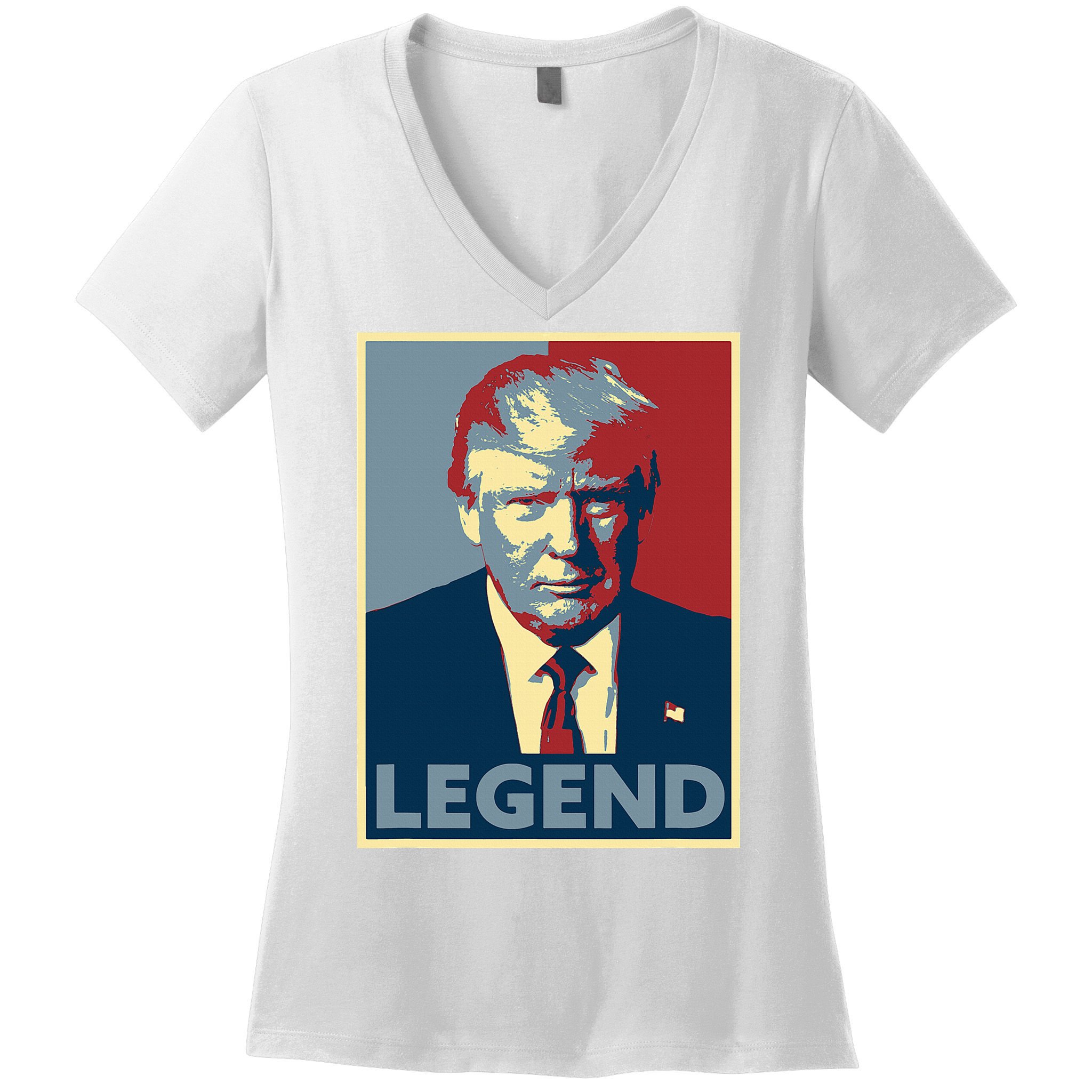 Trump Mugshot Poster The Mugshot Women's V-Neck T-Shirt