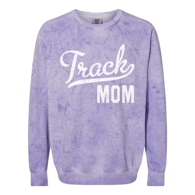 Track Mom Proud Track And Field Mom Gift Colorblast Crewneck Sweatshirt