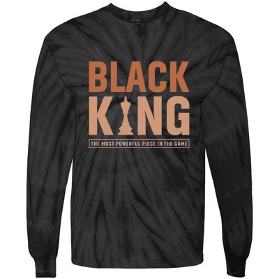 The Most Powerful Piece In The Game Black King Tie-Dye Long Sleeve Shirt