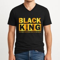 The most powerful piece in the game Black King V-Neck T-Shirt