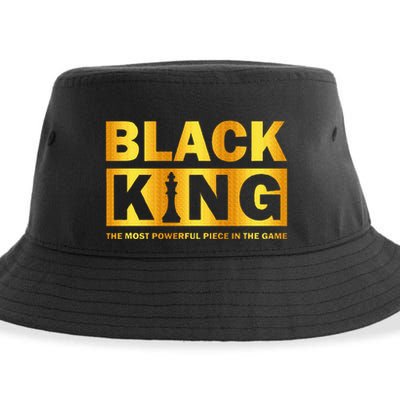 The most powerful piece in the game Black King Sustainable Bucket Hat