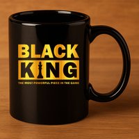 The most powerful piece in the game Black King 11oz C Handle Ceramic Mug