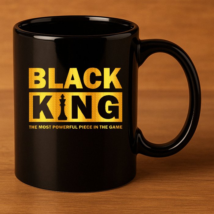 The most powerful piece in the game Black King 11oz C Handle Ceramic Mug