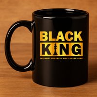 The most powerful piece in the game Black King 11oz C Handle Ceramic Mug