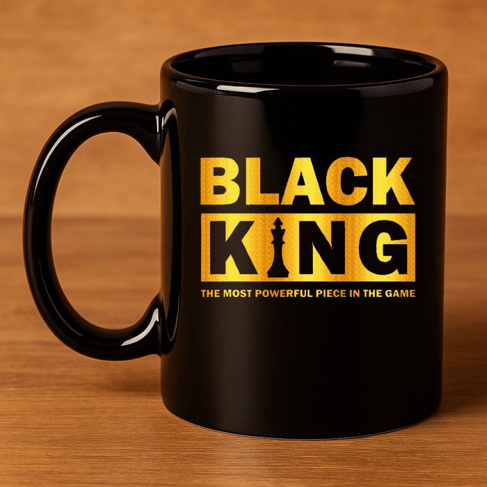The most powerful piece in the game Black King 11oz C Handle Ceramic Mug