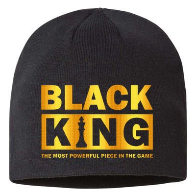 The most powerful piece in the game Black King Sustainable Beanie