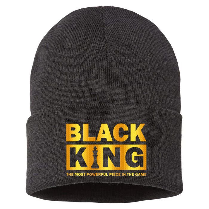 The most powerful piece in the game Black King Sustainable Knit Beanie