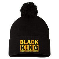 The most powerful piece in the game Black King Pom Pom 12in Knit Beanie