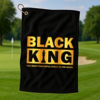 The most powerful piece in the game Black King Golf Towel