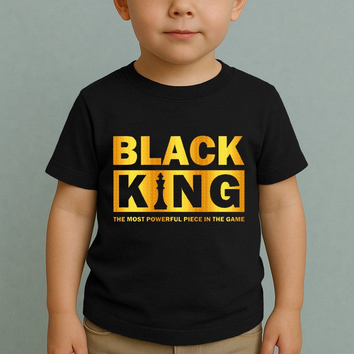 The most powerful piece in the game Black King Toddler T-Shirt