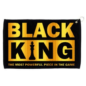 The most powerful piece in the game Black King Grommeted Golf Towel