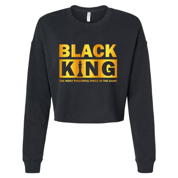 The most powerful piece in the game Black King Cropped Pullover Crew