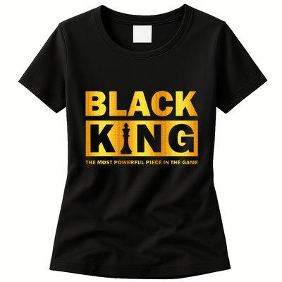 The most powerful piece in the game Black King Womens T-Shirt