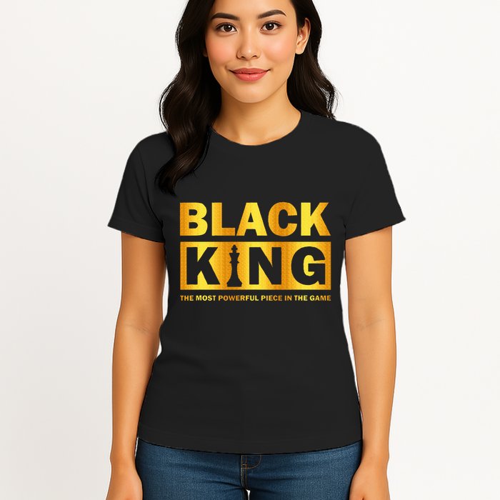 The most powerful piece in the game Black King Womens T-Shirt