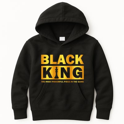 The most powerful piece in the game Black King Kids Hoodie