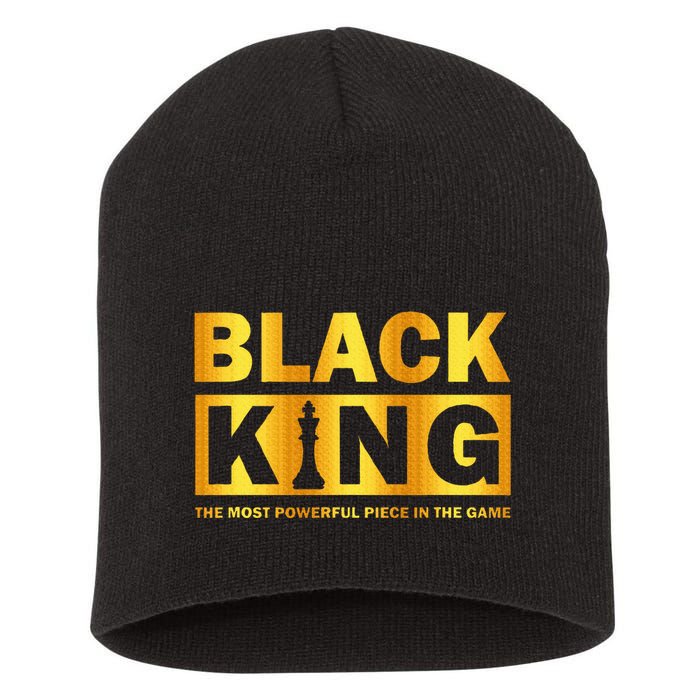The most powerful piece in the game Black King Short Acrylic Beanie