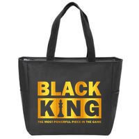 The most powerful piece in the game Black King Zip Tote Bag