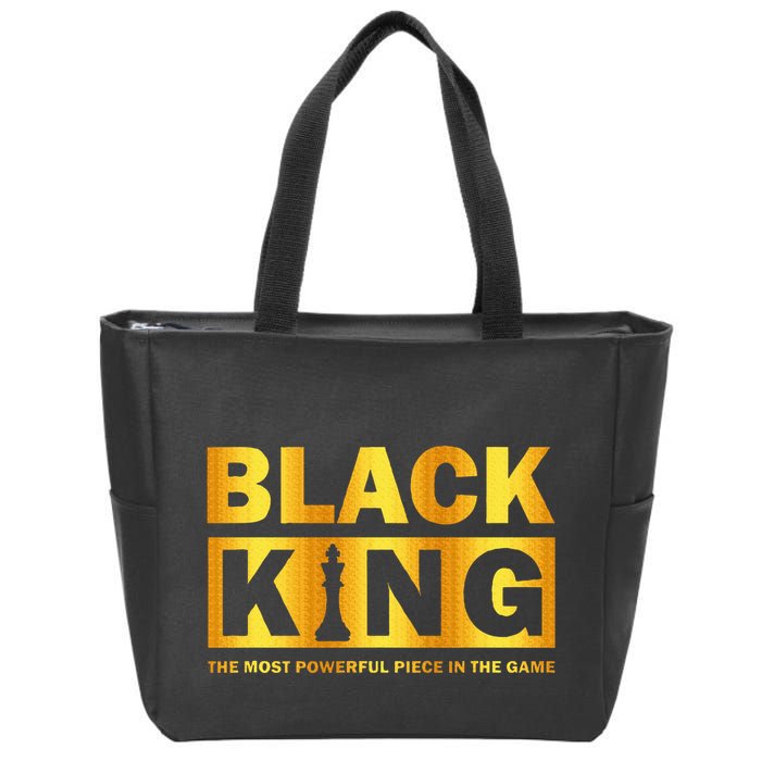The most powerful piece in the game Black King Zip Tote Bag