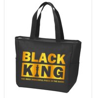 The most powerful piece in the game Black King Zip Tote Bag