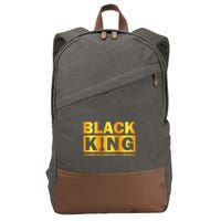 The most powerful piece in the game Black King Cotton Canvas Backpack