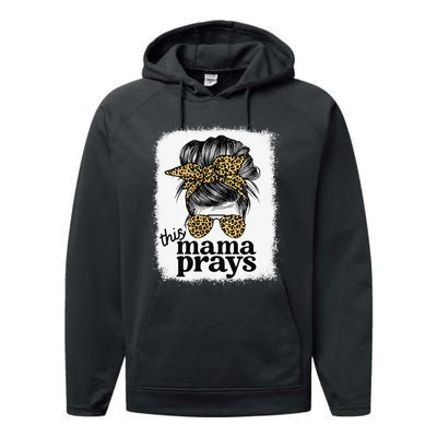 This Mama Prays Christian Mommy Faith Mother's Day Performance Fleece Hoodie