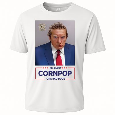 Trump Mugshot ReElect Cornpop One Bad Dude Performance Shirt
