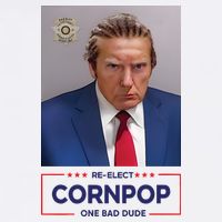 Trump Mugshot ReElect Cornpop One Bad Dude Cooling Performance Crew T-Shirt