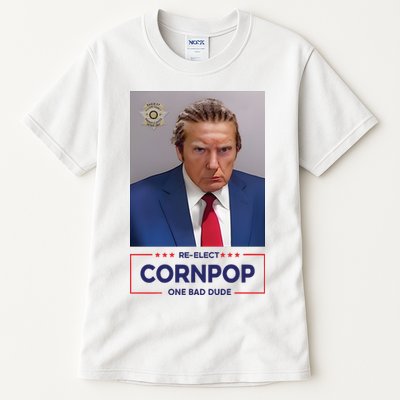 Trump Mugshot ReElect Cornpop One Bad Dude Tall T-Shirt