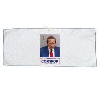 Trump Mugshot ReElect Cornpop One Bad Dude Large Microfiber Waffle Golf Towel