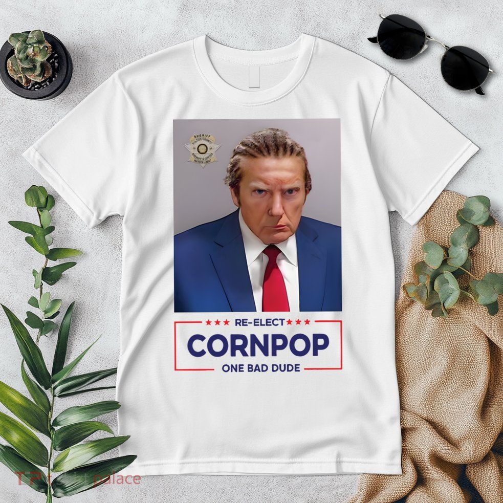 Trump Mugshot ReElect Cornpop One Bad Dude Premium T-Shirt