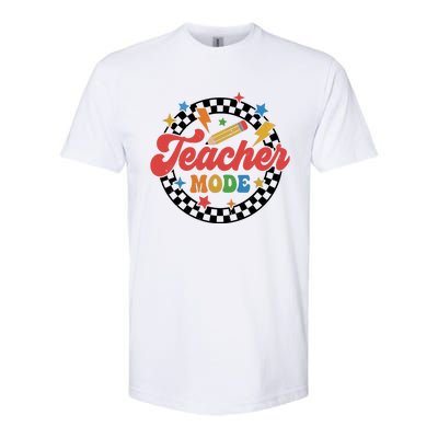 Teacher Mode Retro Vibe Back To School Teacher Life Softstyle® CVC T-Shirt