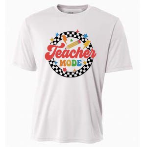 Teacher Mode Retro Vibe Back To School Teacher Life Cooling Performance Crew T-Shirt