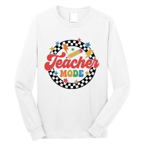 Teacher Mode Retro Vibe Back To School Teacher Life Long Sleeve Shirt