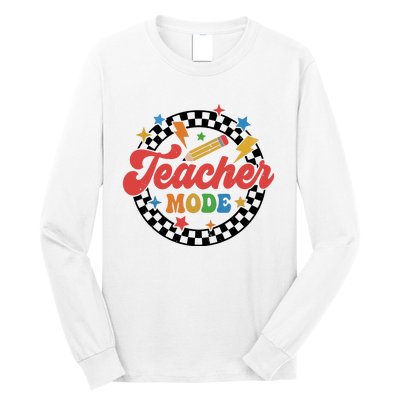 Teacher Mode Retro Vibe Back To School Teacher Life Long Sleeve Shirt