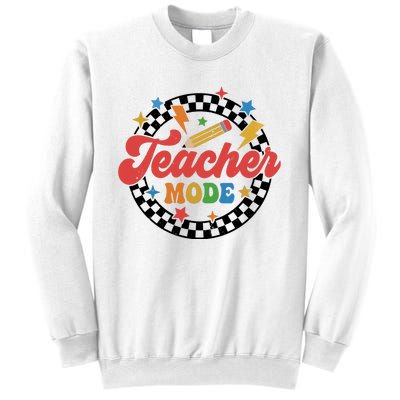 Teacher Mode Retro Vibe Back To School Teacher Life Sweatshirt