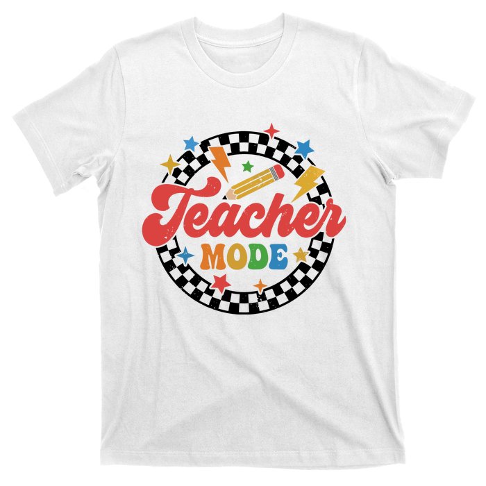 Teacher Mode Retro Vibe Back To School Teacher Life T-Shirt