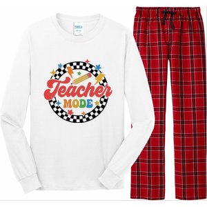 Teacher Mode Retro Vibe Back To School Teacher Life Long Sleeve Pajama Set