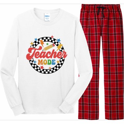 Teacher Mode Retro Vibe Back To School Teacher Life Long Sleeve Pajama Set