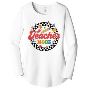 Teacher Mode Retro Vibe Back To School Teacher Life Women's Perfect Tri Tunic Long Sleeve Shirt