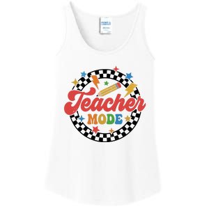 Teacher Mode Retro Vibe Back To School Teacher Life Ladies Essential Tank