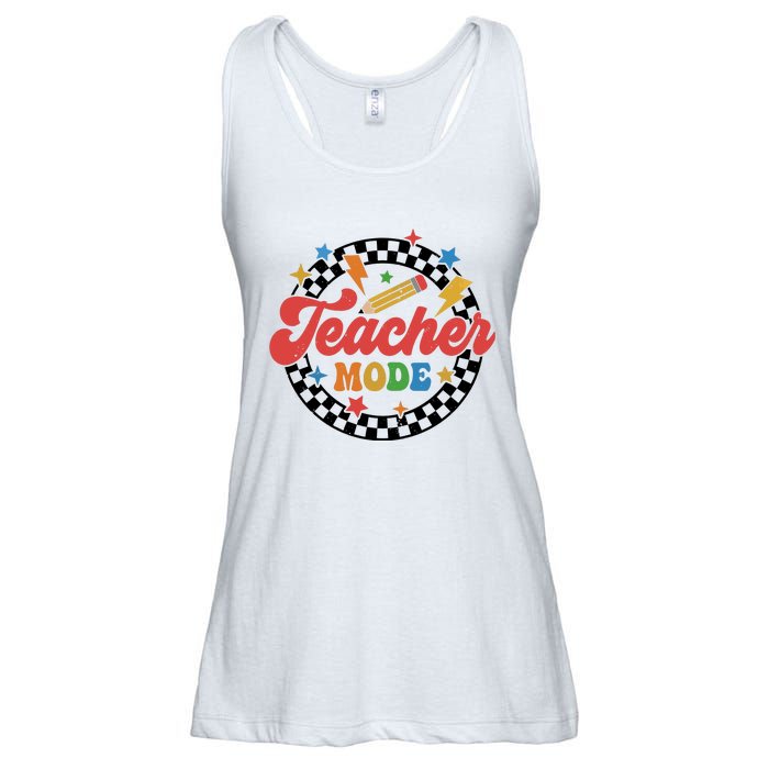 Teacher Mode Retro Vibe Back To School Teacher Life Ladies Essential Flowy Tank