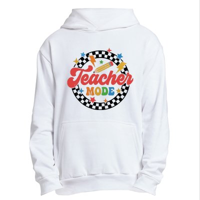 Teacher Mode Retro Vibe Back To School Teacher Life Urban Pullover Hoodie