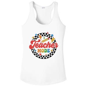 Teacher Mode Retro Vibe Back To School Teacher Life Ladies PosiCharge Competitor Racerback Tank