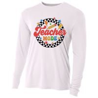 Teacher Mode Retro Vibe Back To School Teacher Life Cooling Performance Long Sleeve Crew