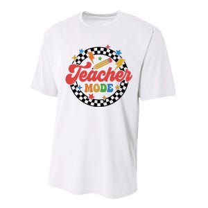 Teacher Mode Retro Vibe Back To School Teacher Life Performance Sprint T-Shirt