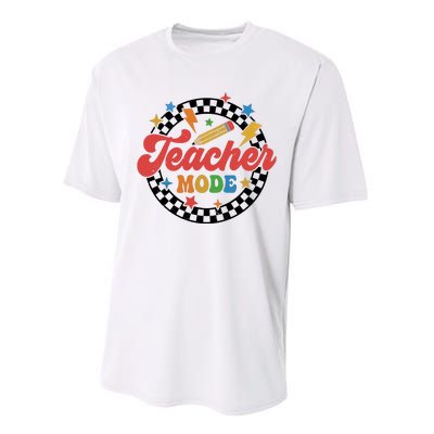 Teacher Mode Retro Vibe Back To School Teacher Life Performance Sprint T-Shirt