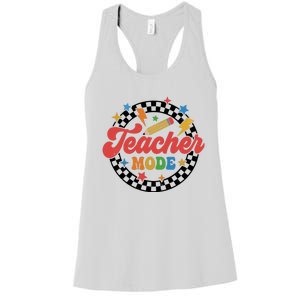 Teacher Mode Retro Vibe Back To School Teacher Life Women's Racerback Tank