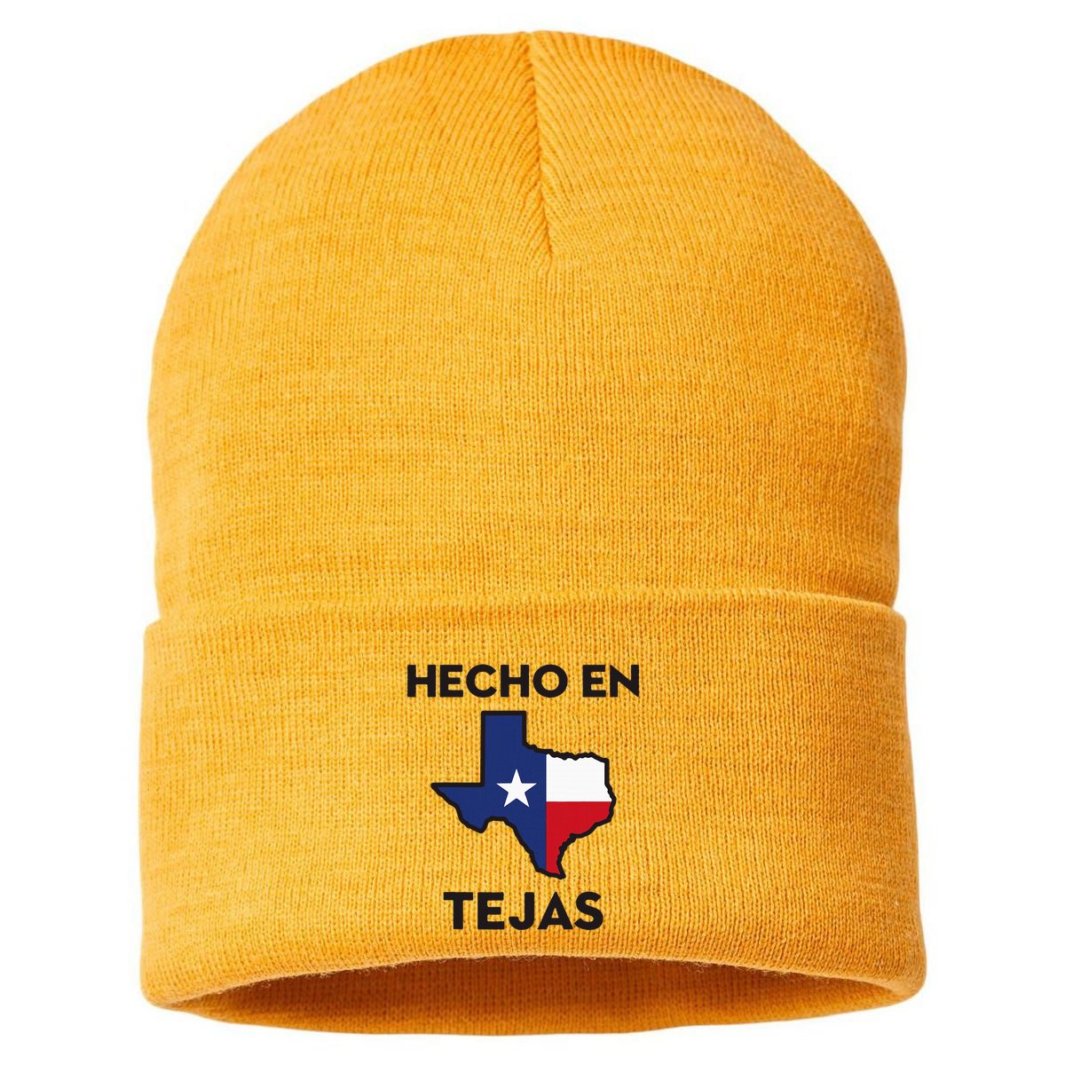 Texan Mexican Roots Hecho En Tejas Mexico Texas American Sustainable Knit Beanie