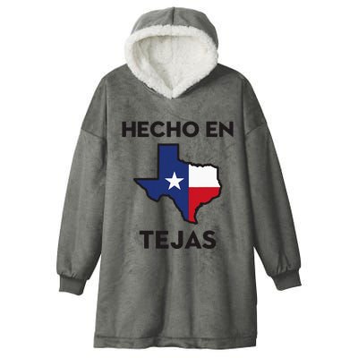 Texan Mexican Roots Hecho En Tejas Mexico Texas American Hooded Wearable Blanket