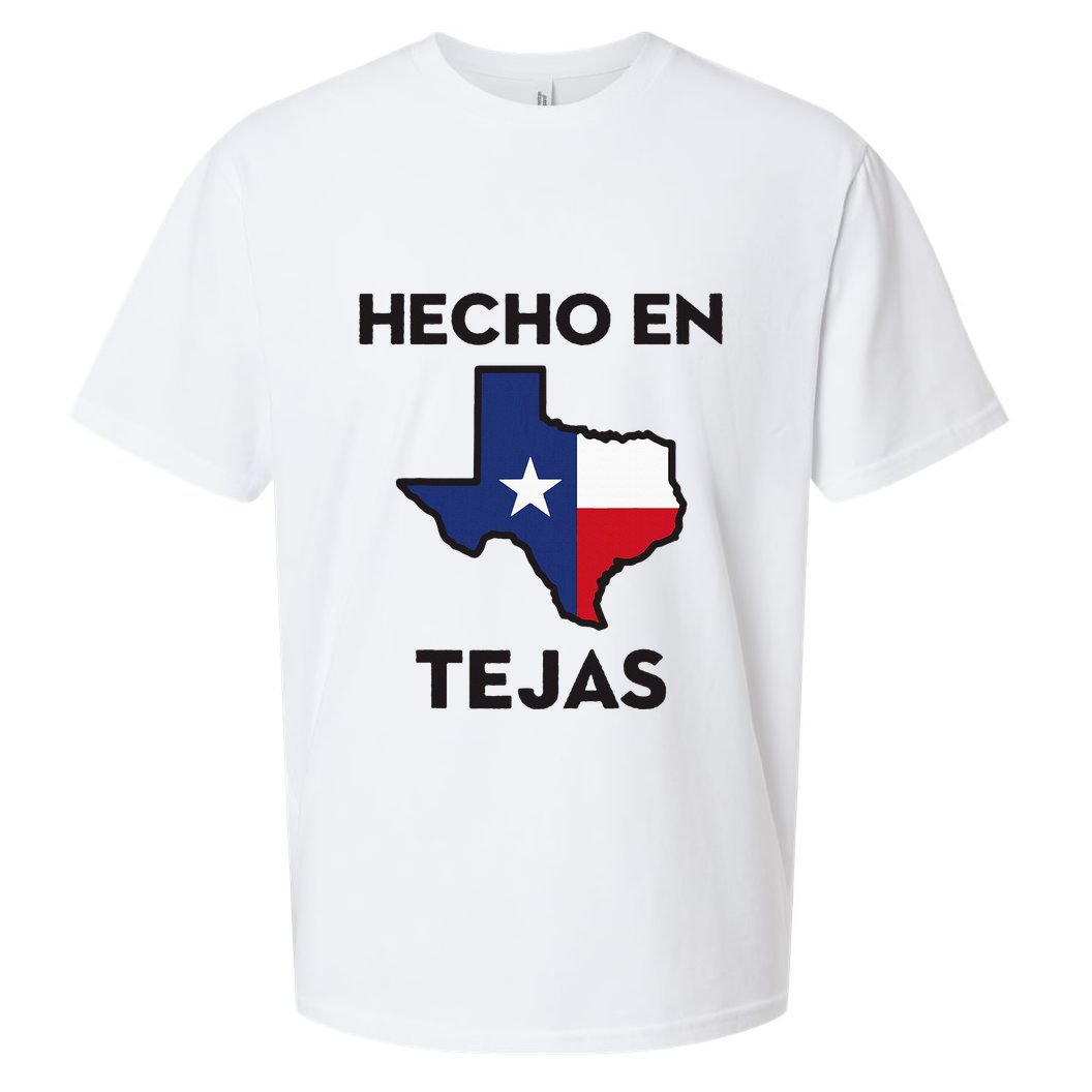 Texan Mexican Roots Hecho En Tejas Mexico Texas American Sueded Cloud Jersey T-Shirt